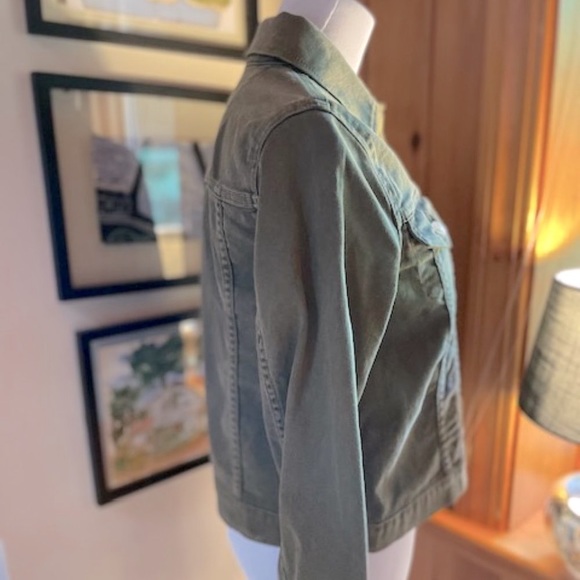 MICHAEL KORS Military Green Jean Jacket - S - Picture 6 of 12